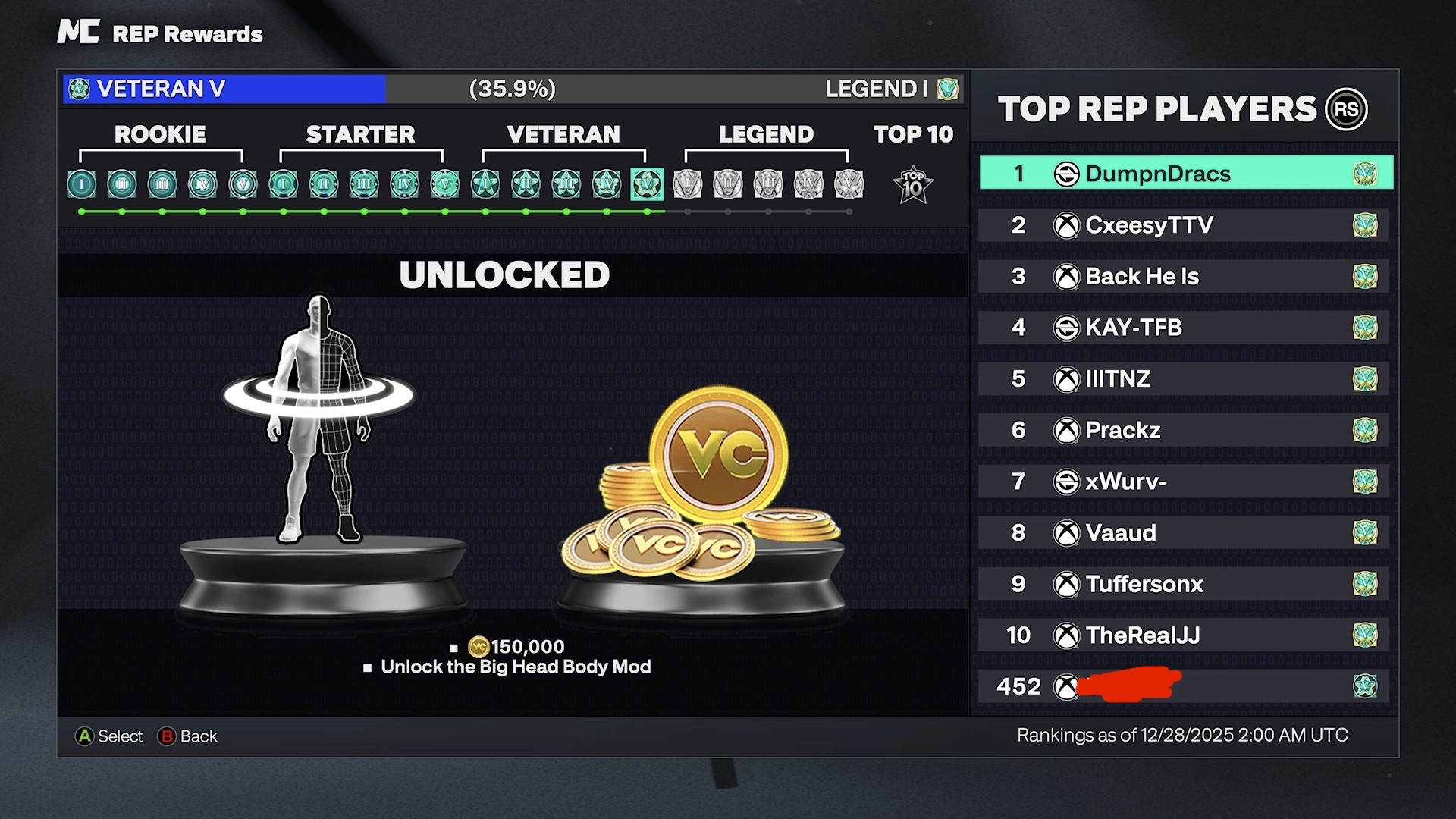 Xbox│Vet 5 Stacked. Account #9