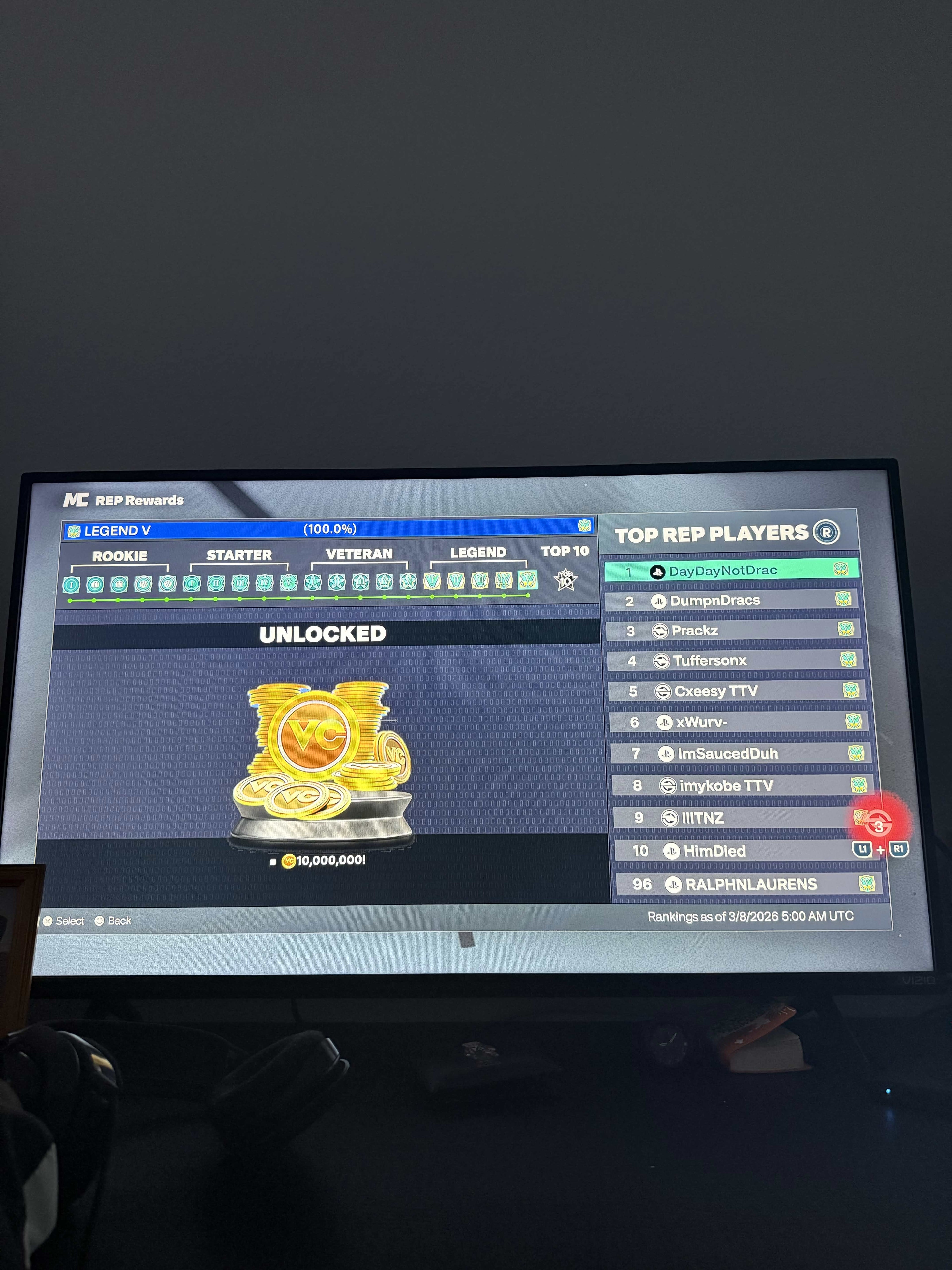 PS5│Legend 5. Account #1