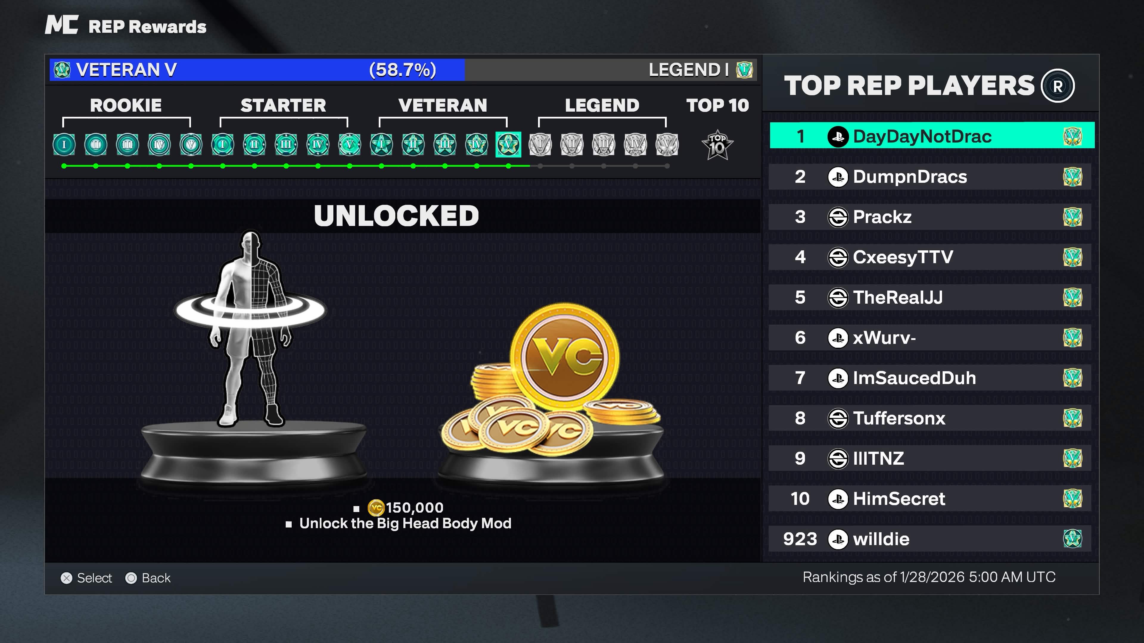 PS5│Vet 5 Godz Stacked. Account #8