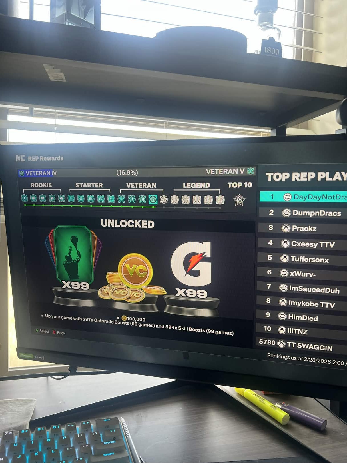 Xbox│Vet 4 Top 5 Summit. Account #4